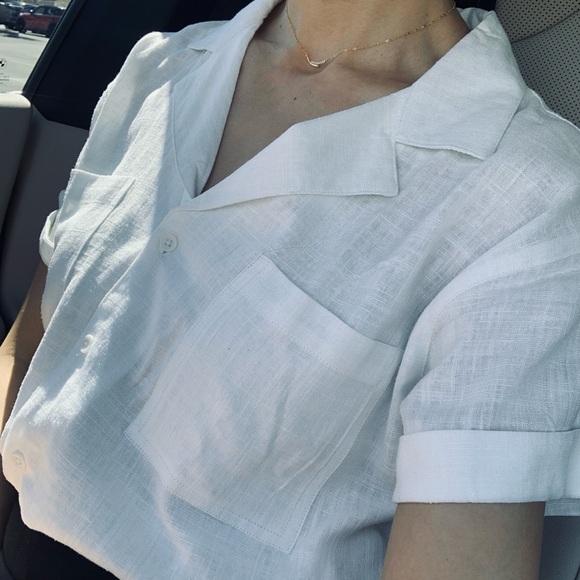 Brand new Linen button down shirt- no offer - Picture 7 of 10